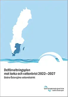 Omslag till delförvaltningsplan i Södra Östersjöns vattendistrikt. 